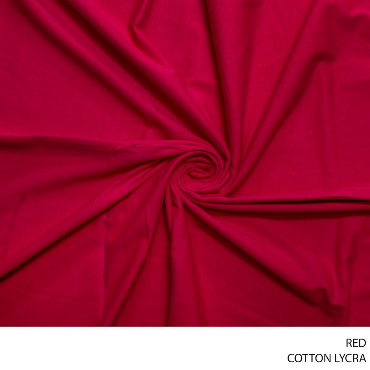 COTTON LYCRA FABRIC RED