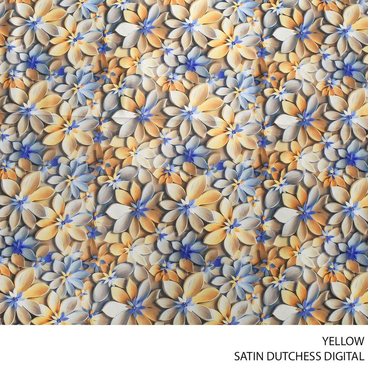 SATIN DUTCHESS DIGITAL FABRIC YELLOW