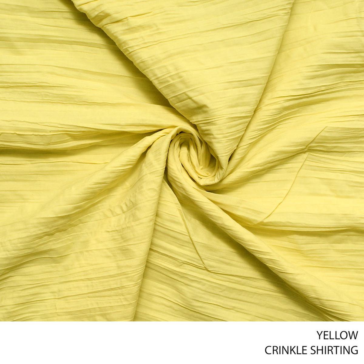SHIRTING CRINKLE FABRIC YELLOW ROLL ROLL 001