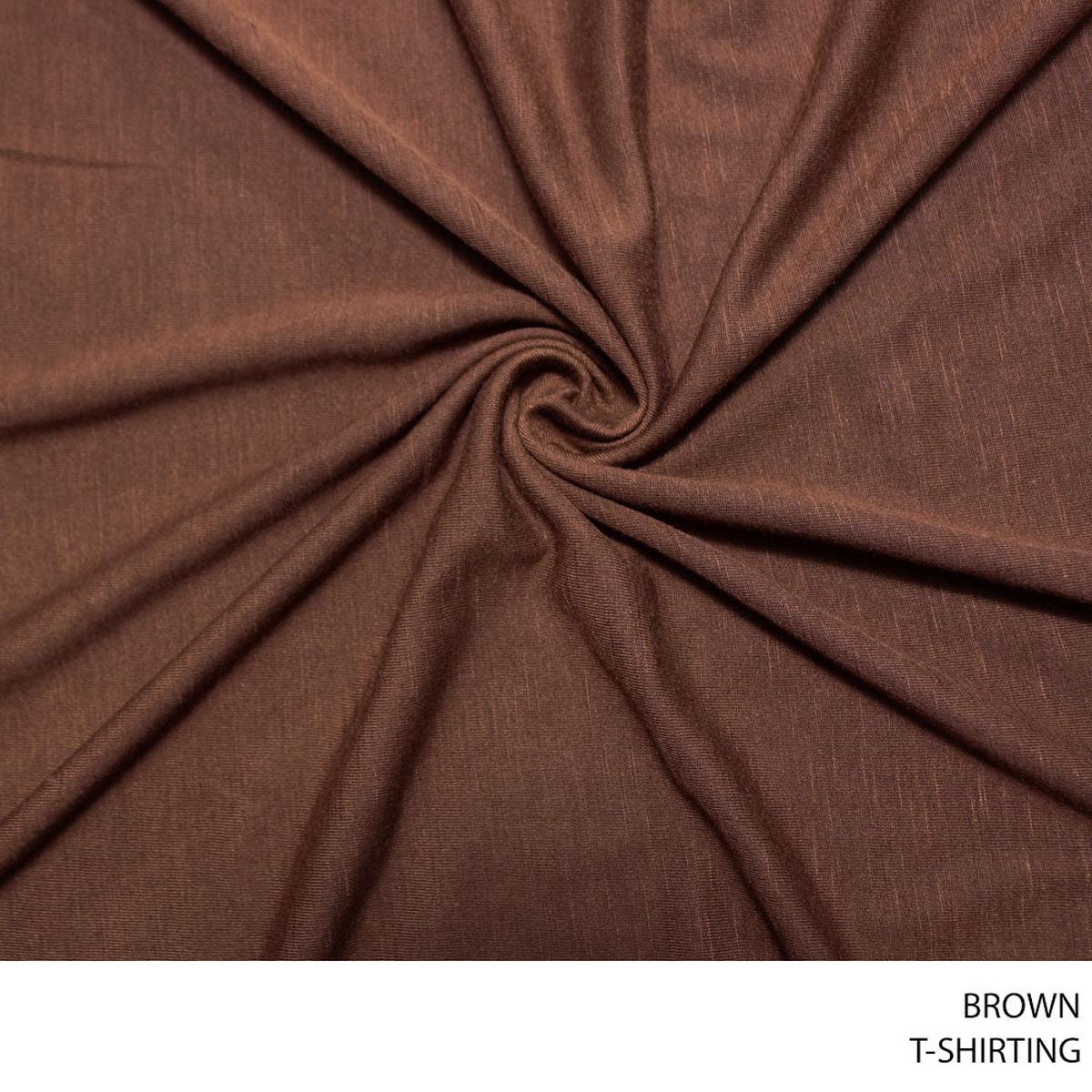 T-SHIRTING FABRIC BROWN ROLL ROLL 001