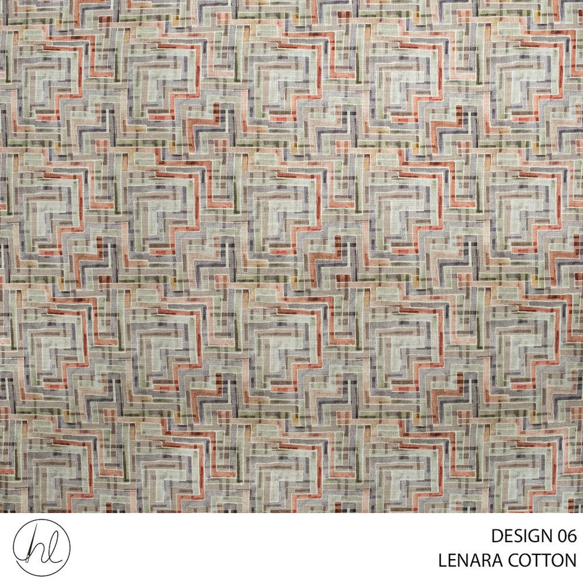 COTTON LENARA PRINTED FABRIC BEIGE ROLL ROLL 001