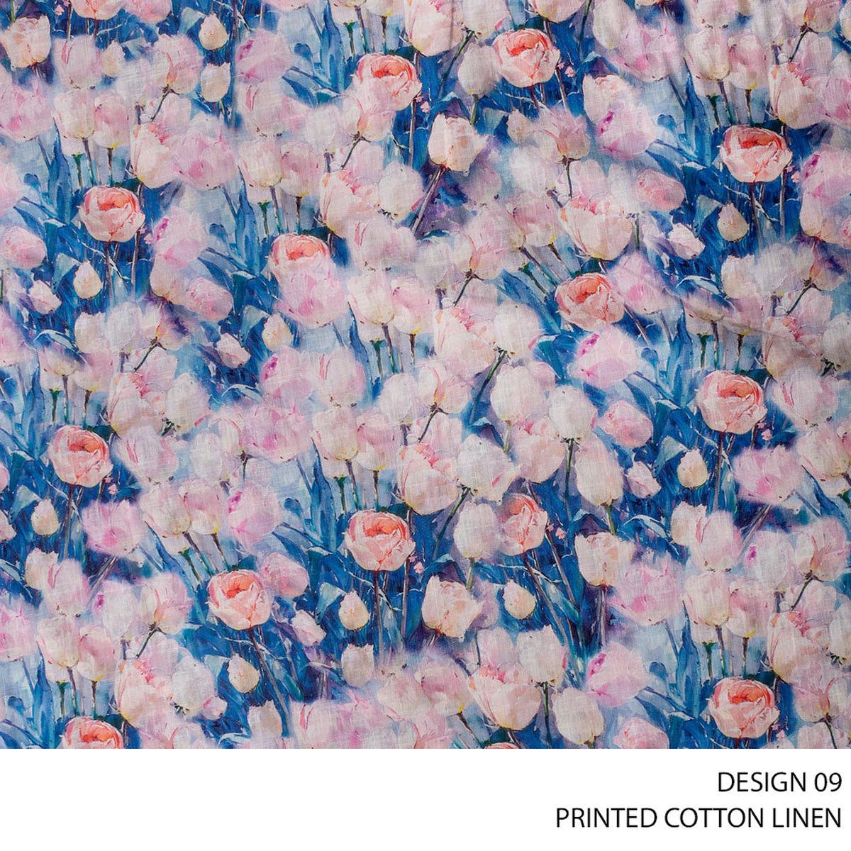 COTTON LINEN PRINTED D#3 140CM ROYAL ROLL ROLL 001
