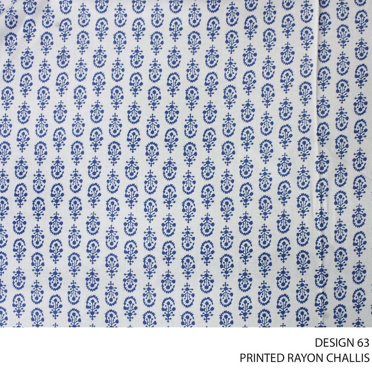 RAYON CHALLIS PRINTED FABRIC 140CM MILK ROLL ROLL 001