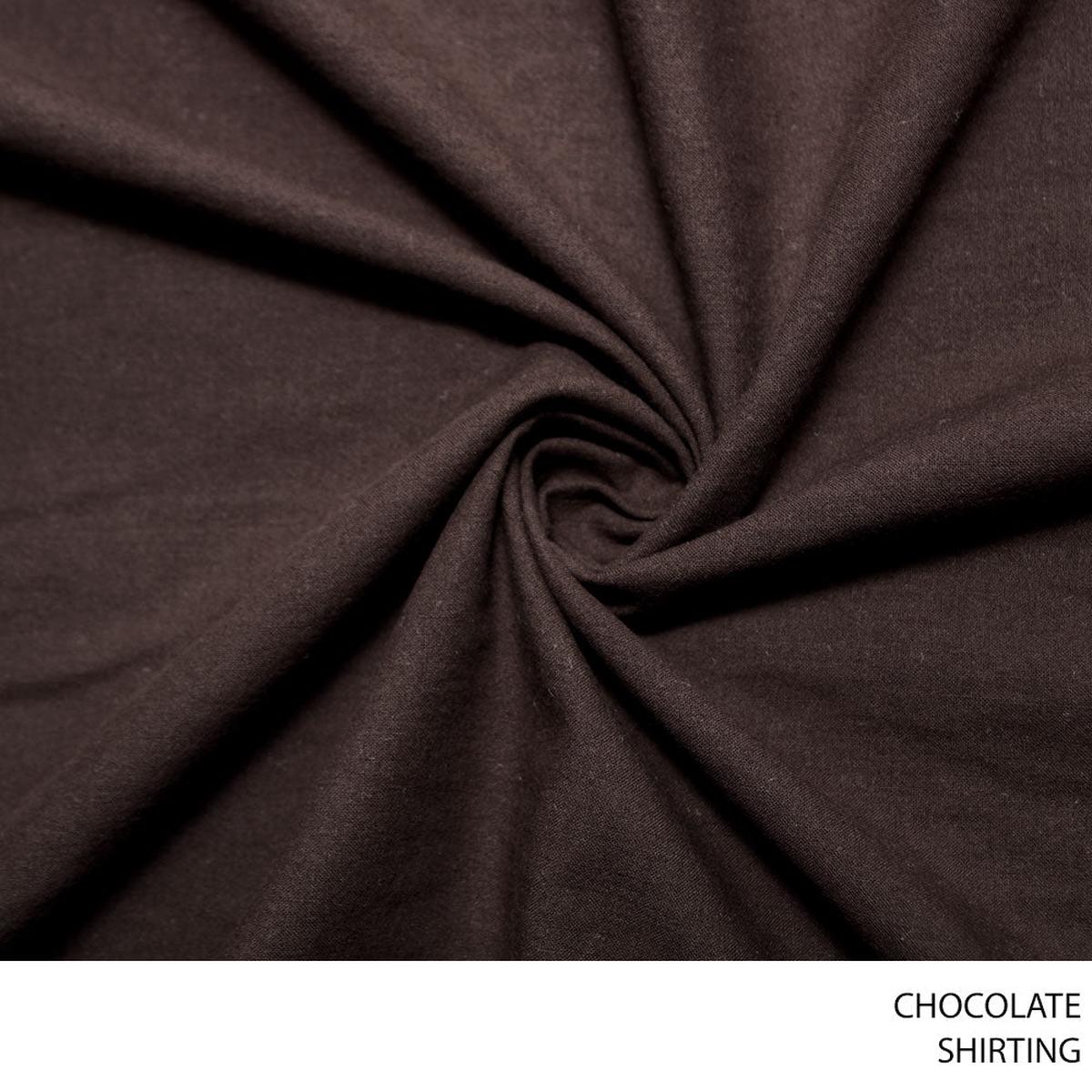 SHIRTING FABRIC CHOCOLATE ROLL ROLL 002