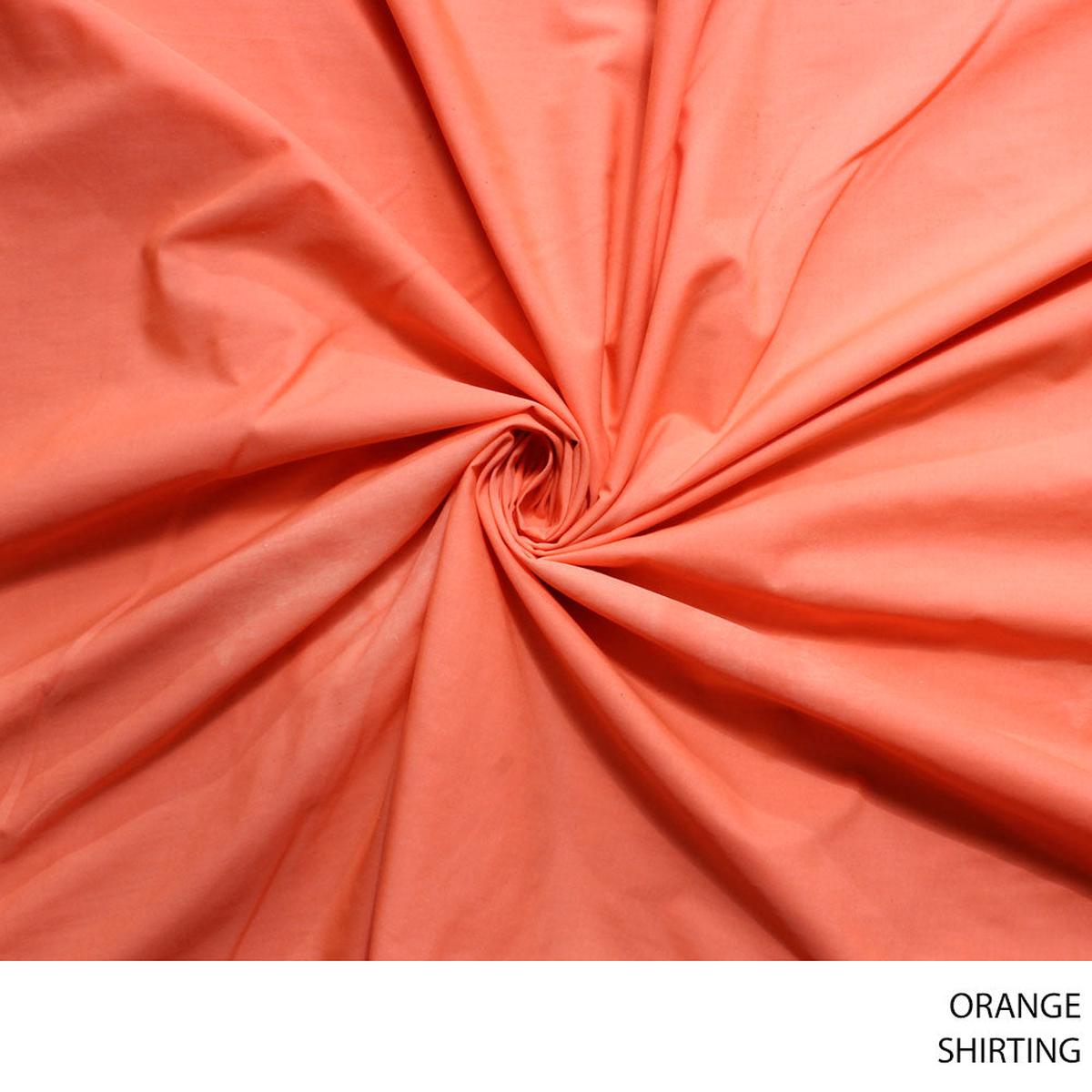 SHIRTING FABRIC ORANGE ROLL ROLL 001