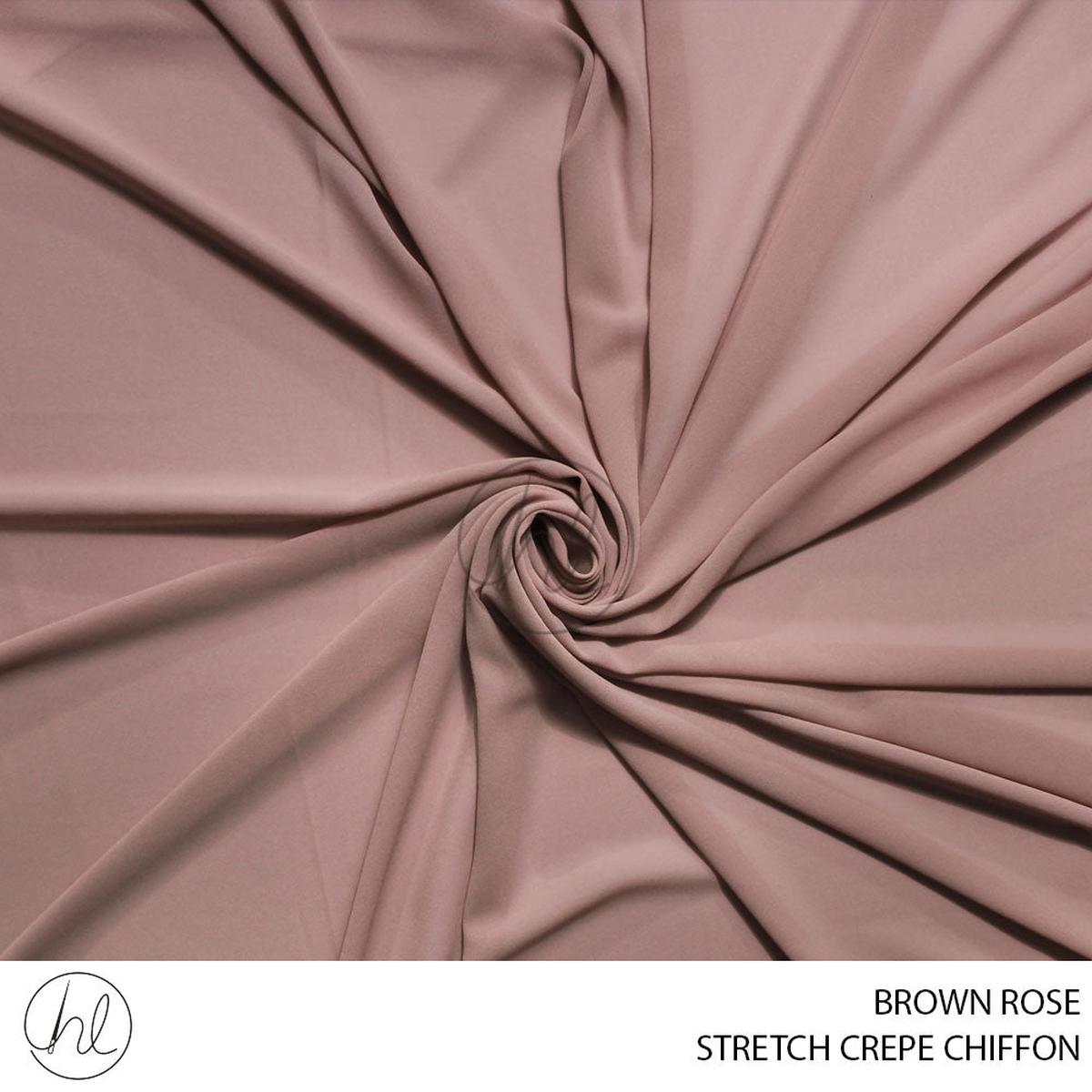 STRETCH CREPE CHIFFON BROWN ROSE PER M