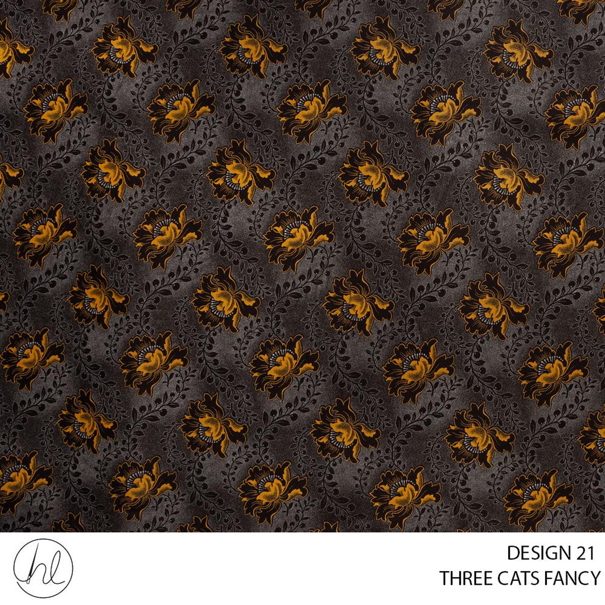 Three Cats Fancy 419 Brown 90cm Per M