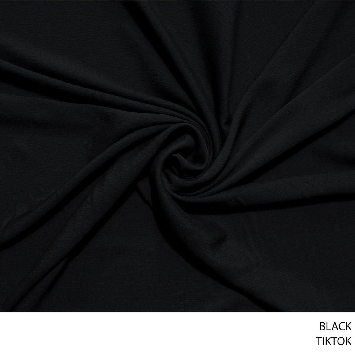 TIKTOK PLAIN FABRIC 150CM BLACK ROLL ROLL 001