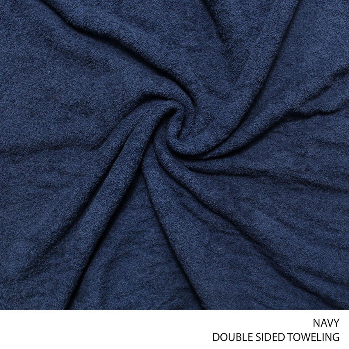 Toweling Dbl Sided fabric 150cm navy