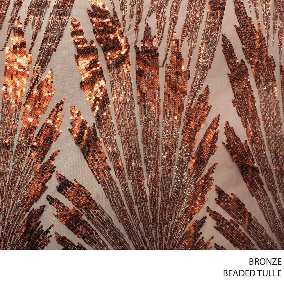 TULLE BEADED BRONZE ROLL ROLL 001