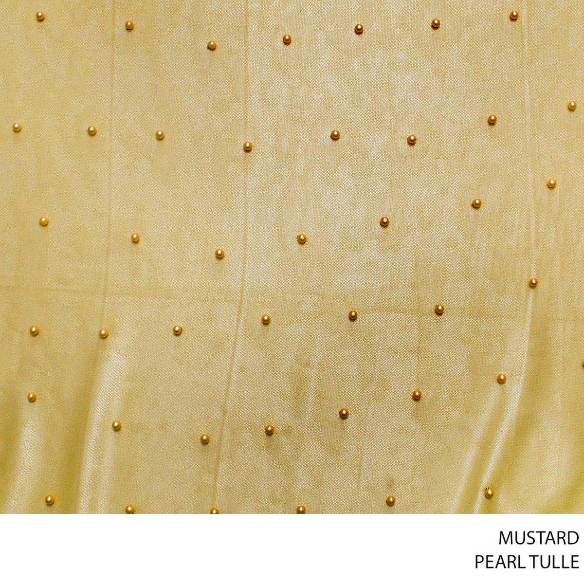 TULLE PEARL FABRIC MUSTARD