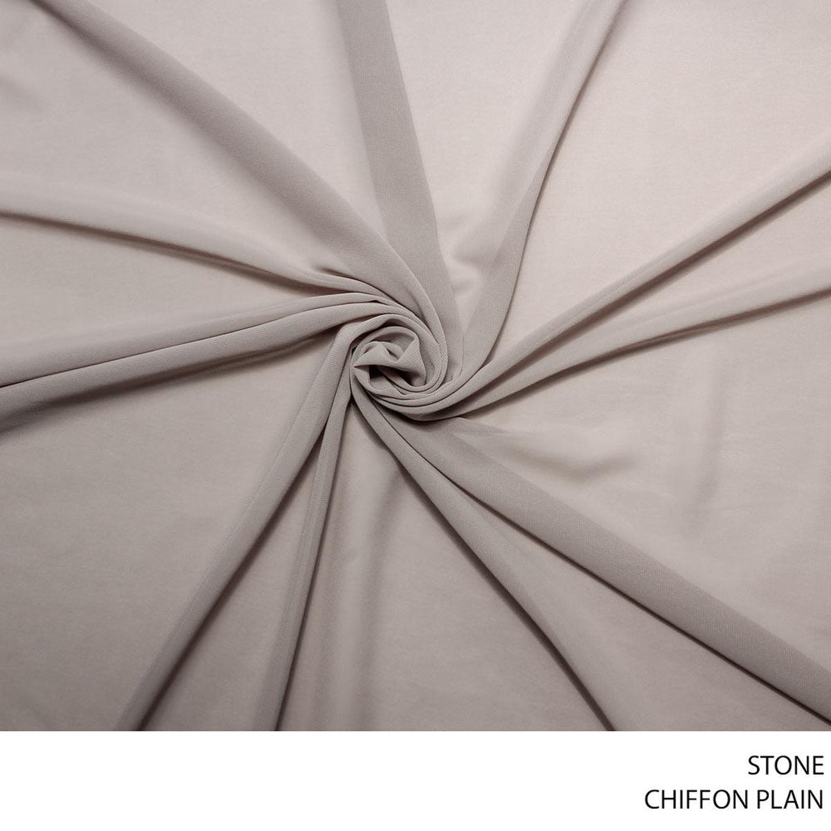 CHIFFON PLAIN FABRIC STONE ROLL ROLL 001