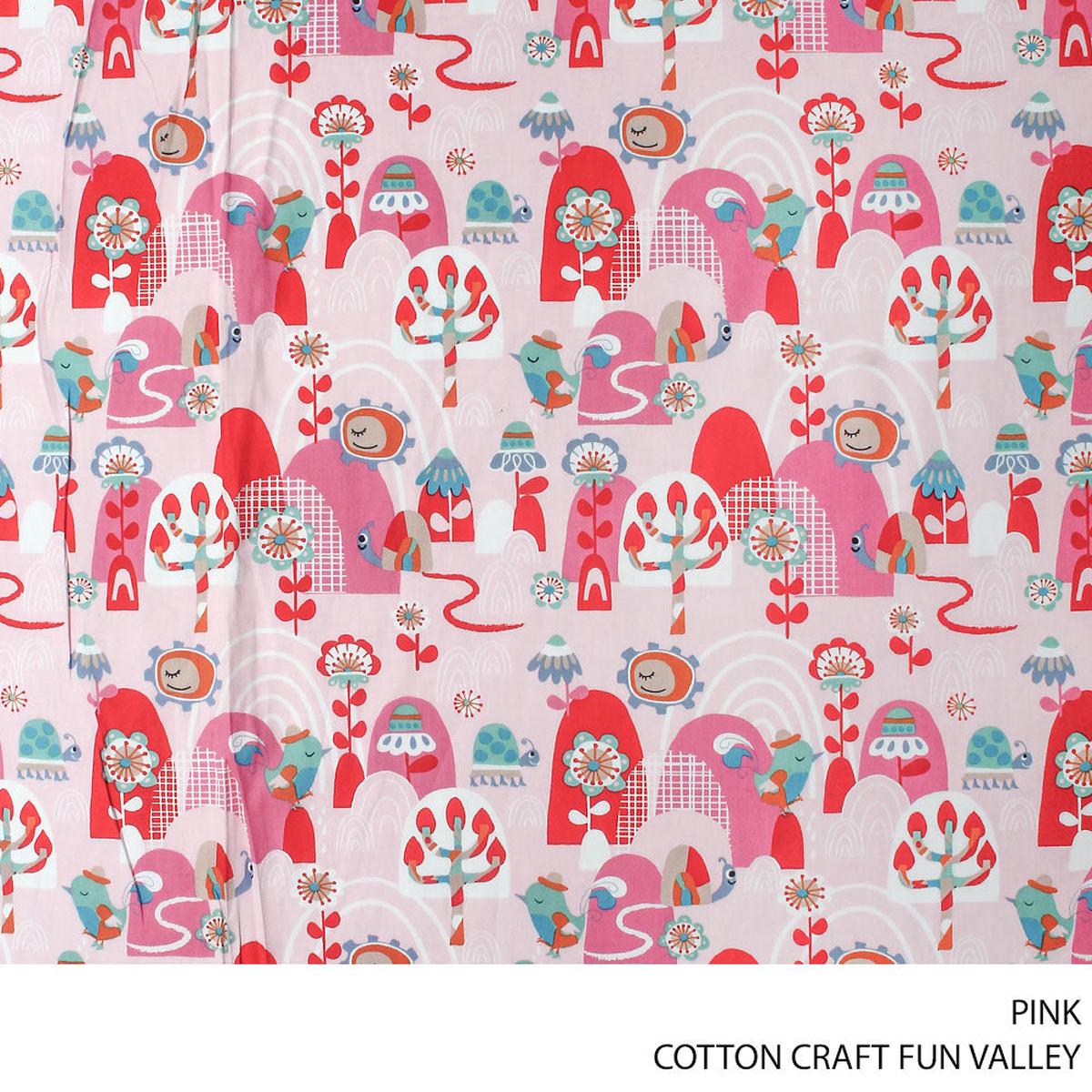 COTTON CRAFT FUN VALLEY FABRIC PINK