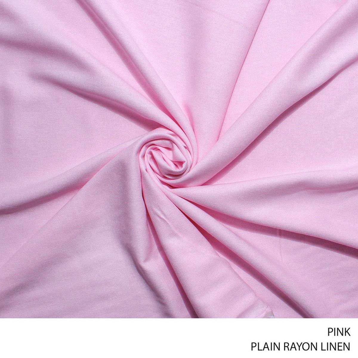RAYON LINEN PLAIN FABRIC 150CM PINK