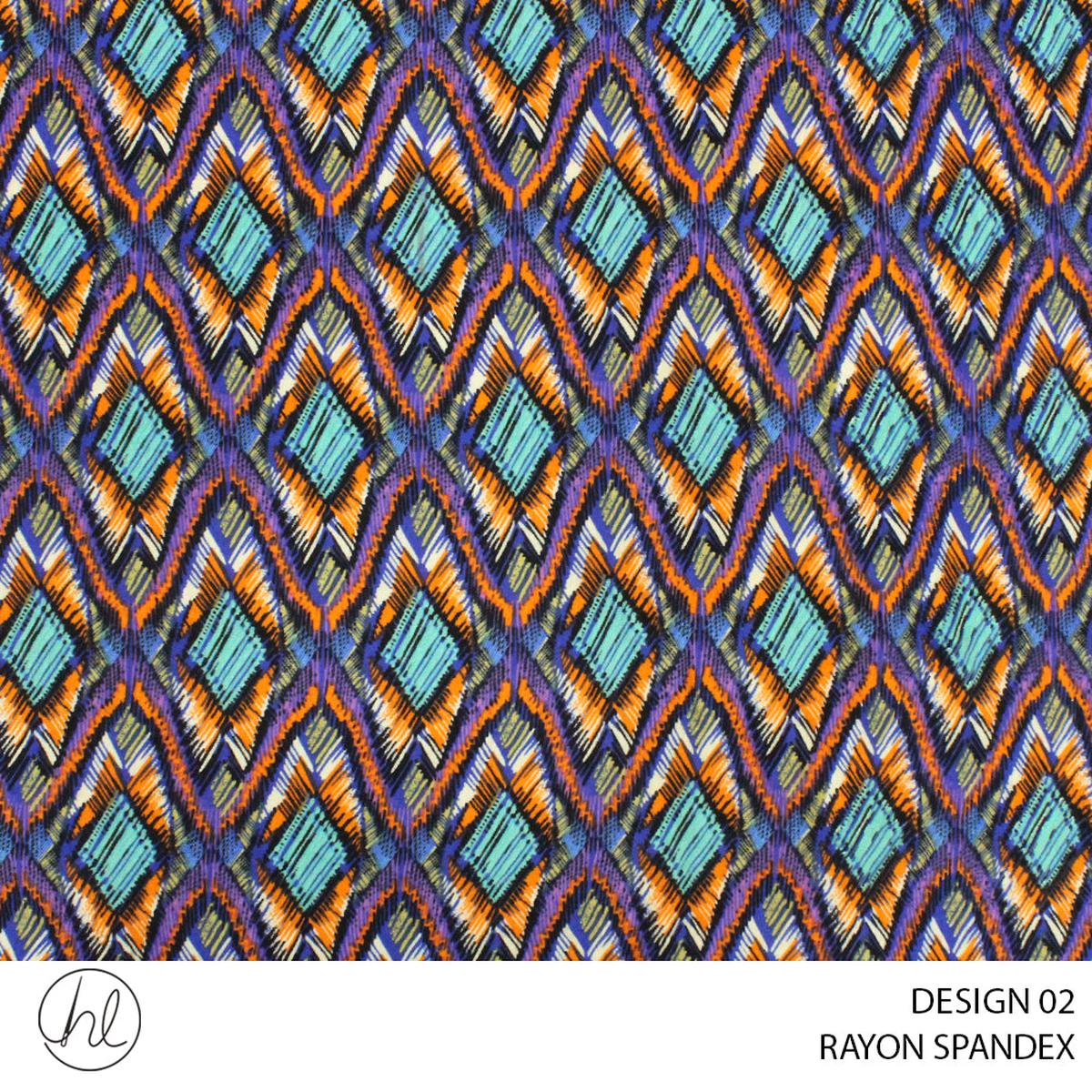 RAYON SPANDEX DESIGN 02 150CM WIDE PER M51
