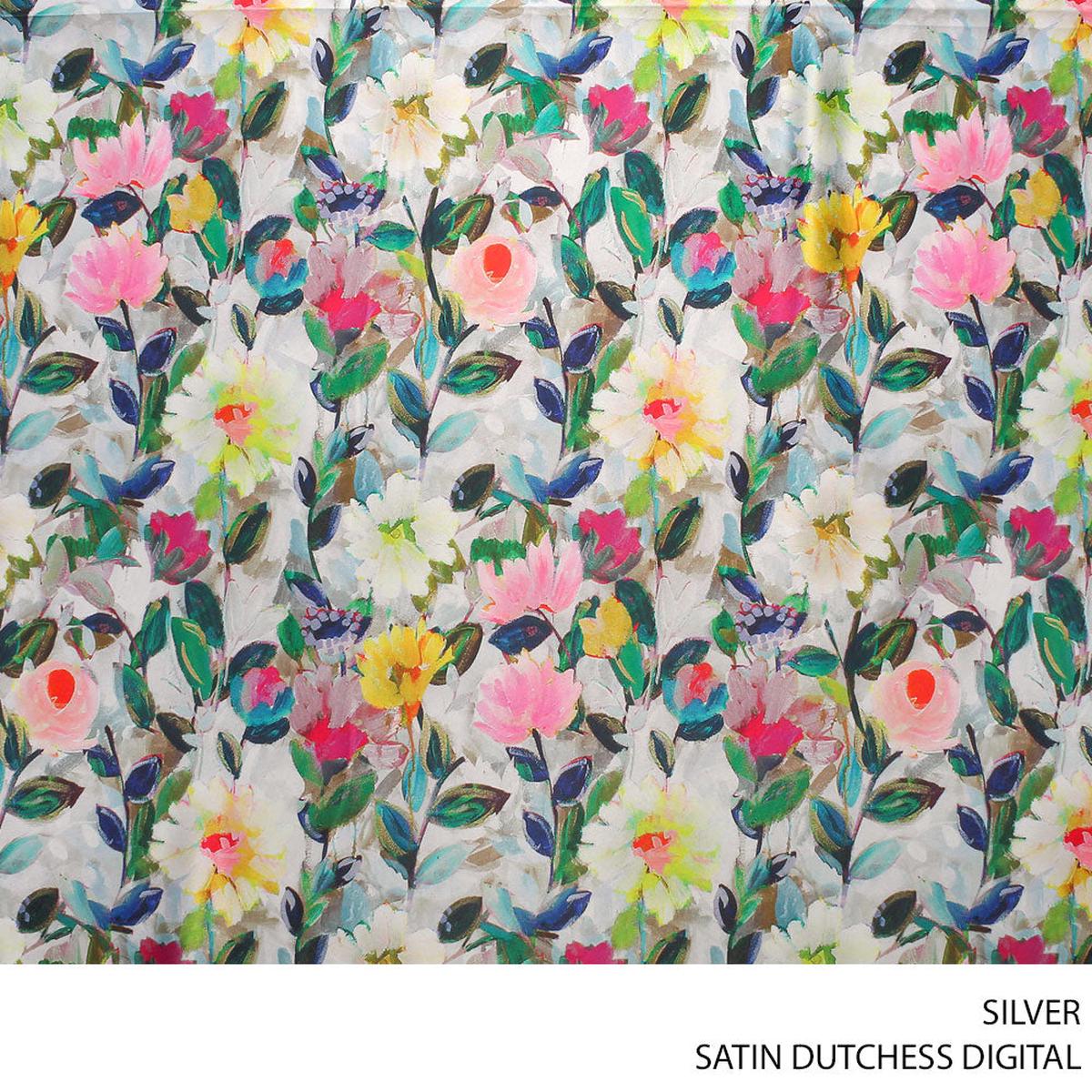 SATIN DUTCHESS DIGITAL FABRIC SILVER