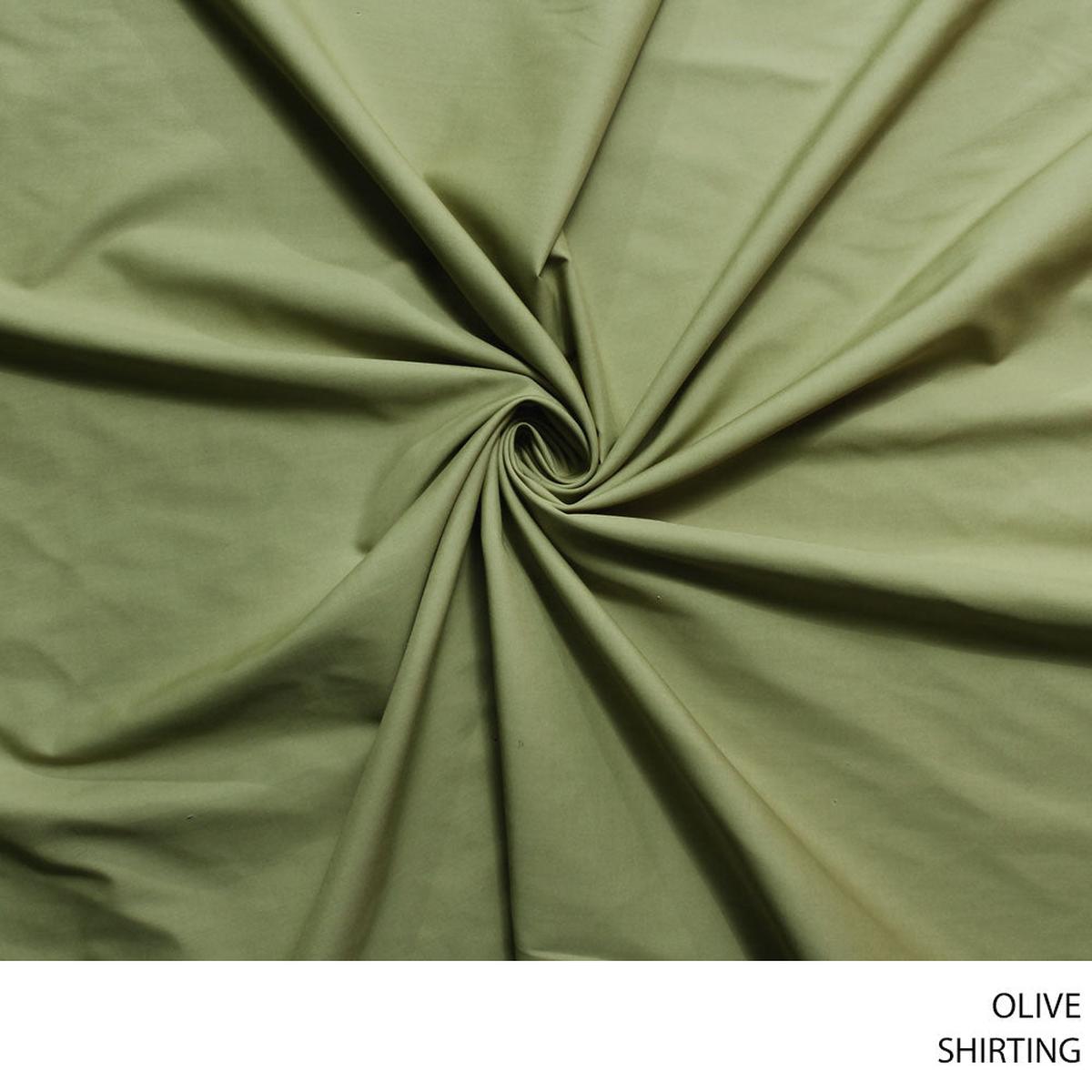 SHIRTING FABRIC OLIVE ROLL ROLL 002