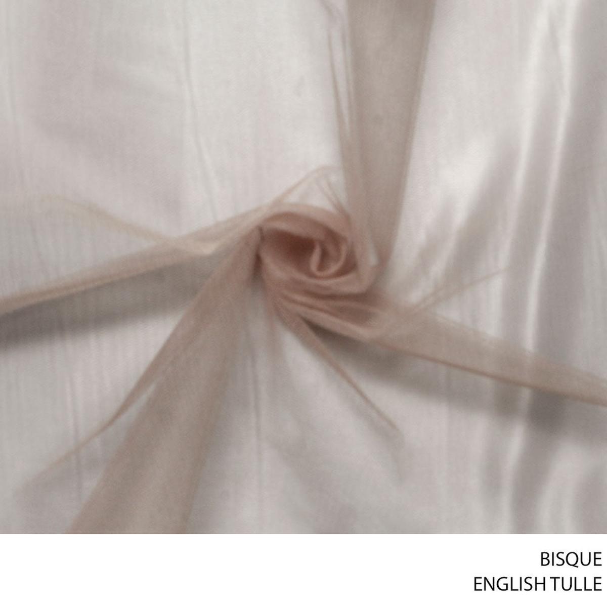 TULLE ENGLISH FABRIC 150CM BISQUE ROLL ROLL 001