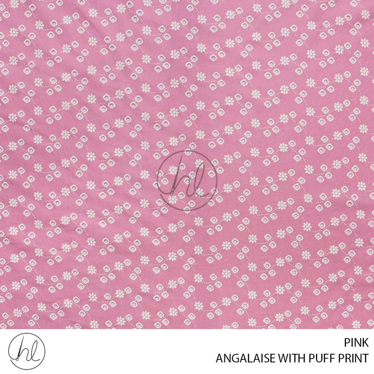 Anglaise with Puff Print 56 Pink 115cm Per M