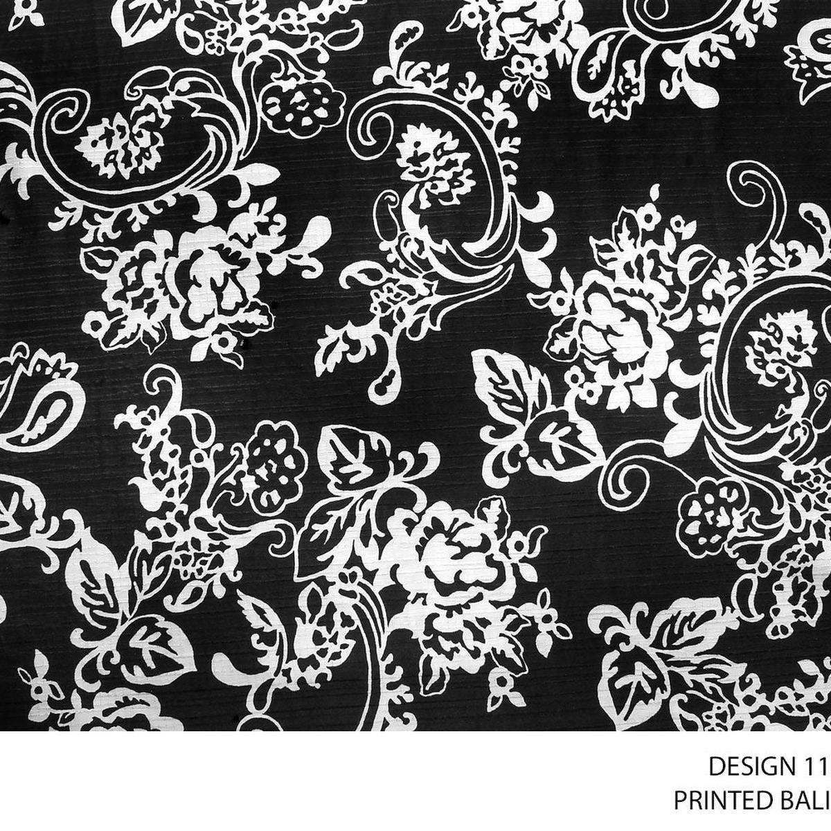 BALI PRINTED FABRIC D#2 150CM BLACK ROLL ROLL 001