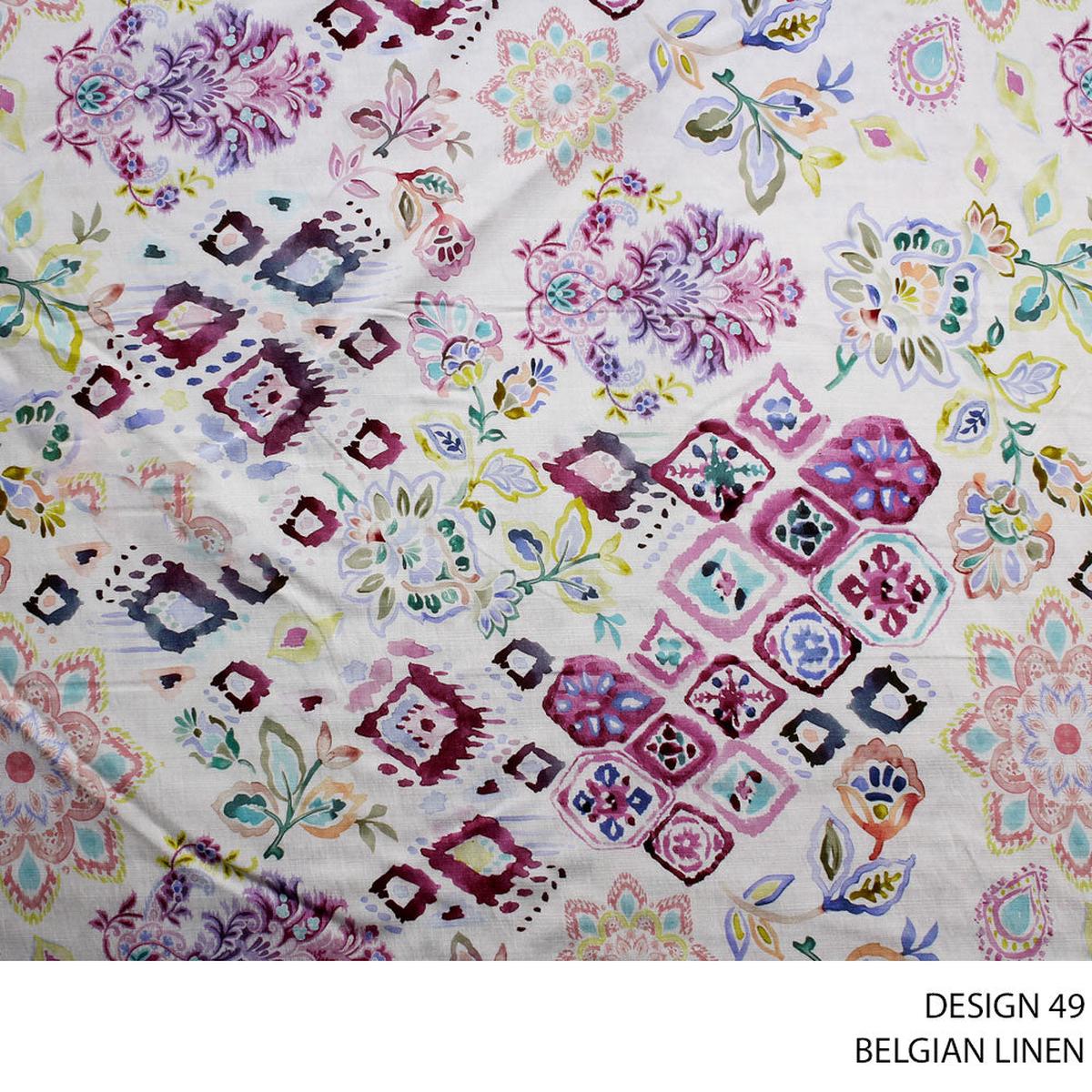 BELGIAN LINEN FABRIC D#4 140CM PURPLE ROLL ROLL 001