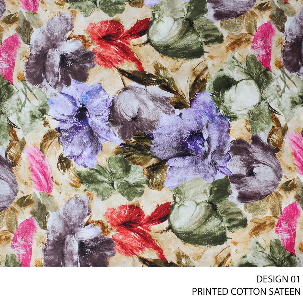 COTTON SATEEN FABRIC 150CM PURPLE ROLL ROLL 001