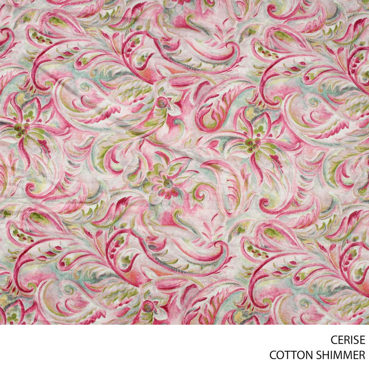 COTTON SHIMMER FABRIC 150CM CERISE ROLL ROLL 001