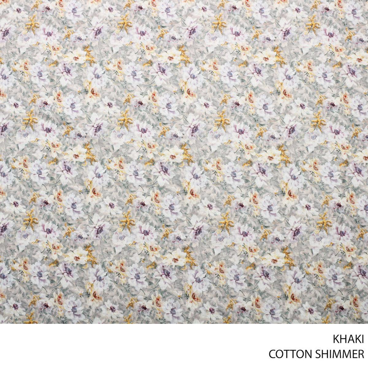COTTON SHIMMER FABRIC 150CM KHAKI ROLL ROLL 001