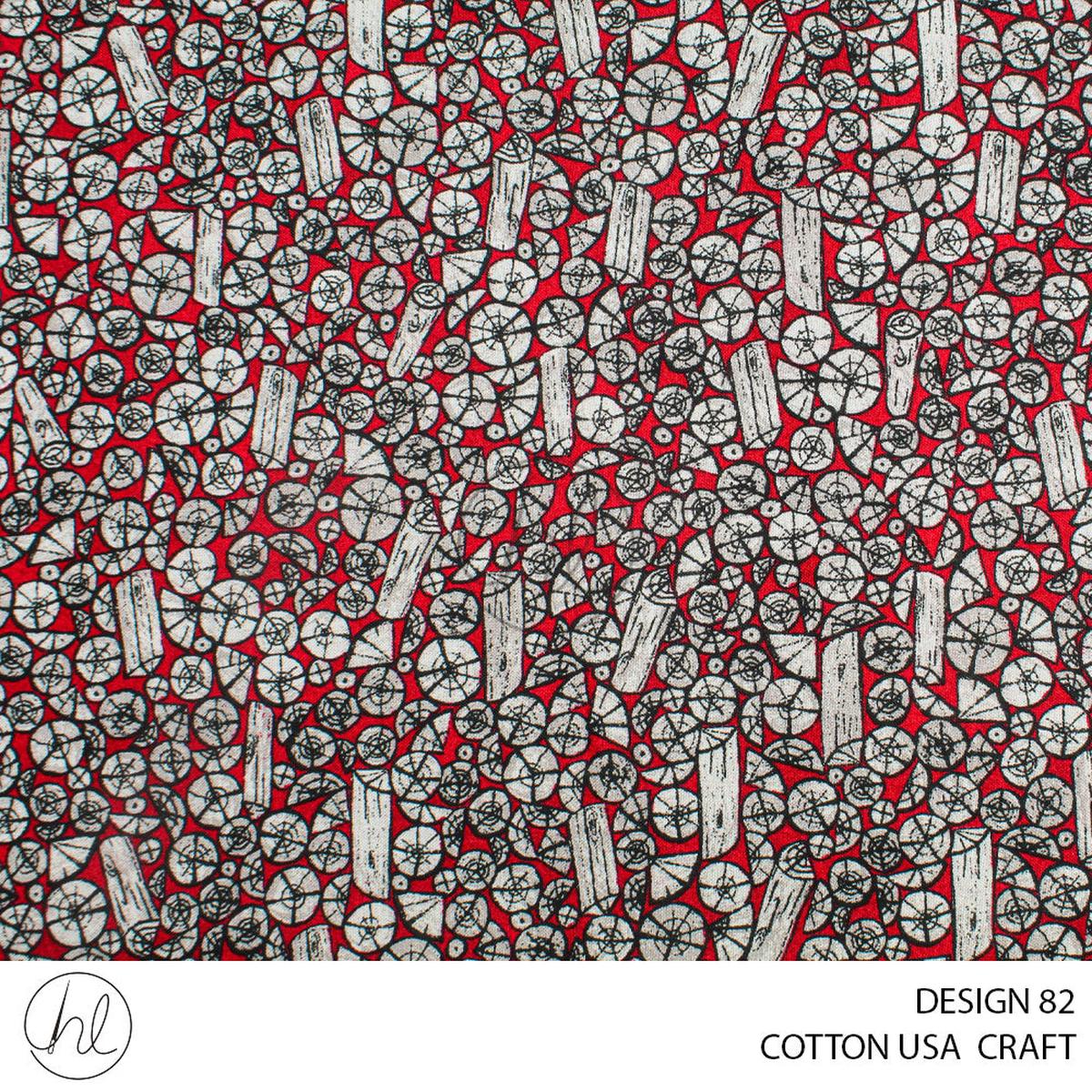 COTTON USA CRAFTS PER M RED DESIGN 82 112CM WIDE