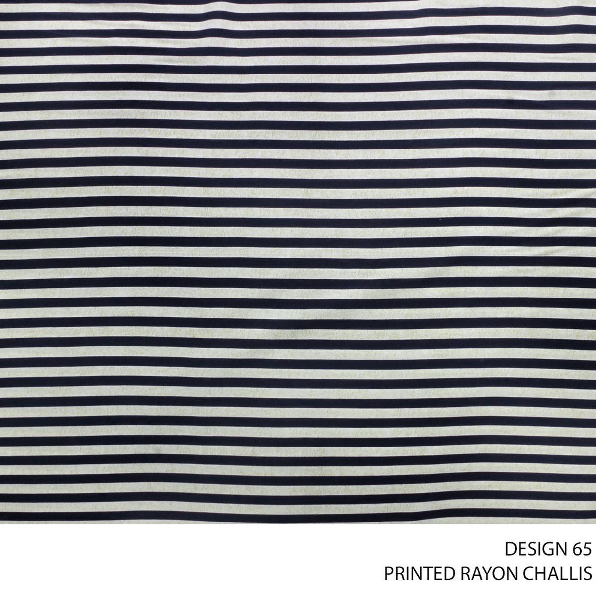 RAYON CHALLIS PRINTED FABRIC 140CM NAVY ROLL ROLL 002