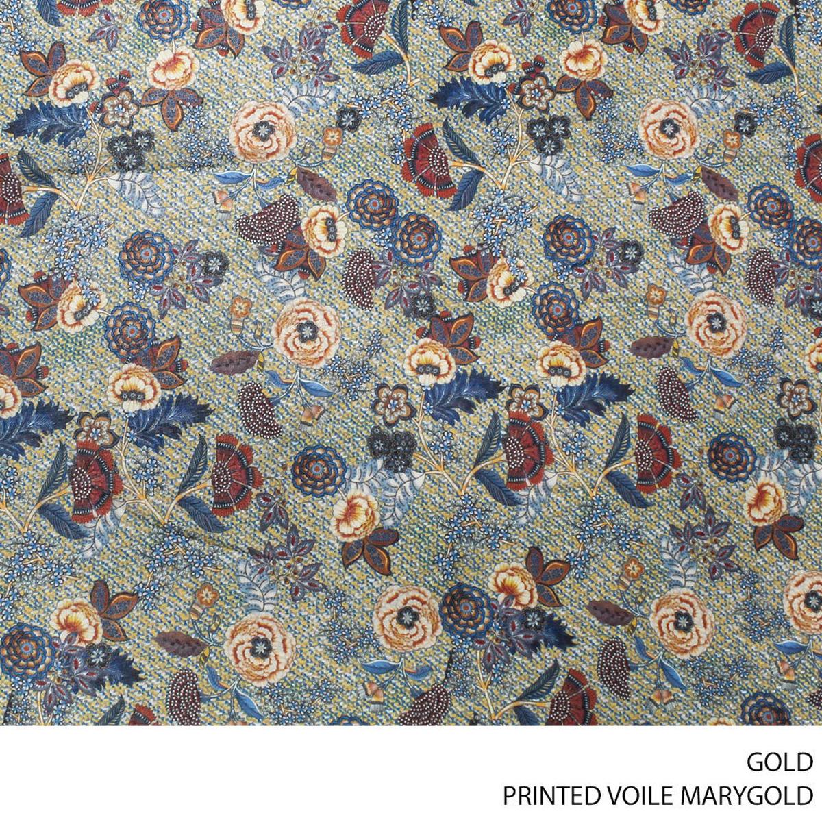 VOILE PRT MARYGOLD FABRIC GOLD