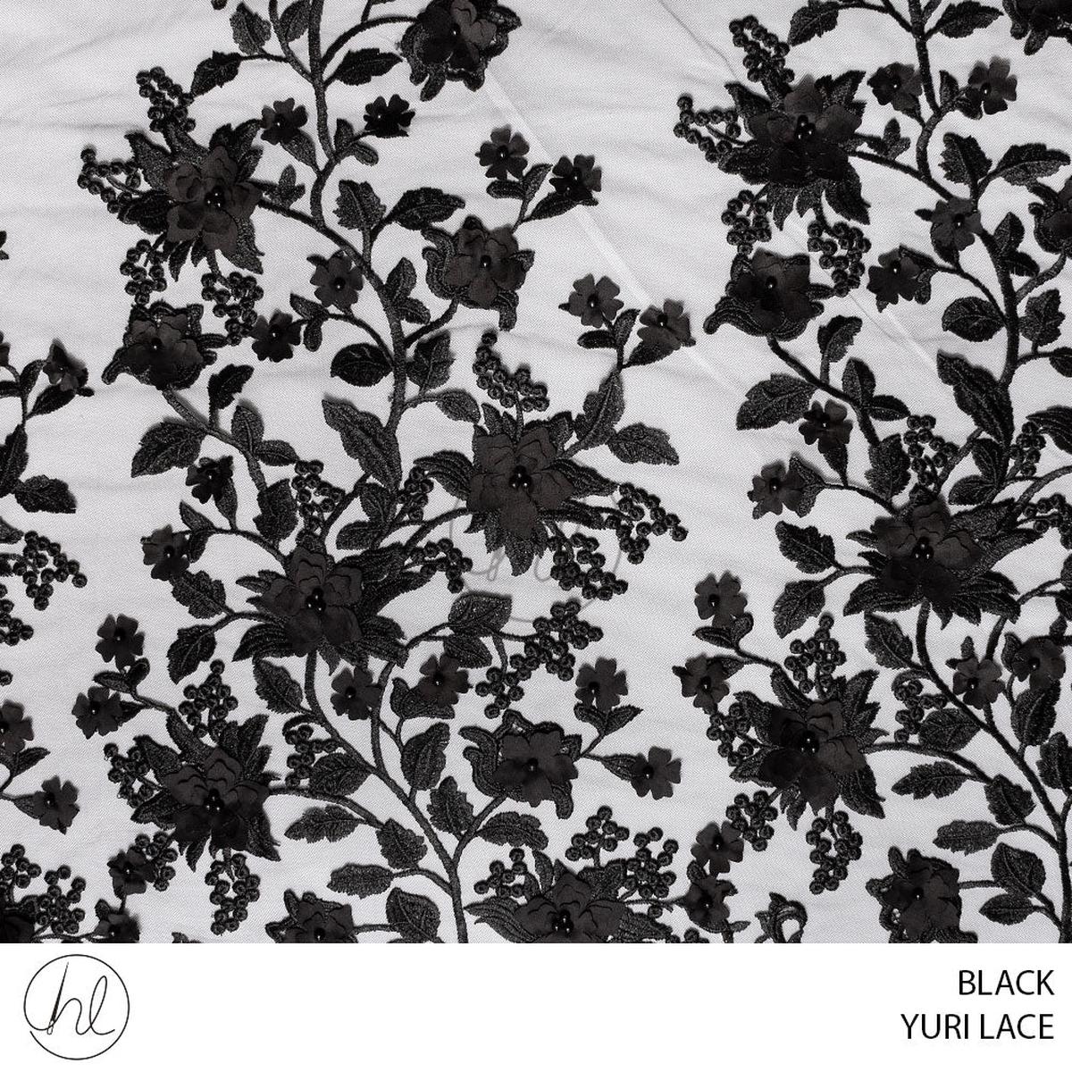 Yuri Lace 53 Black 120cm Per M