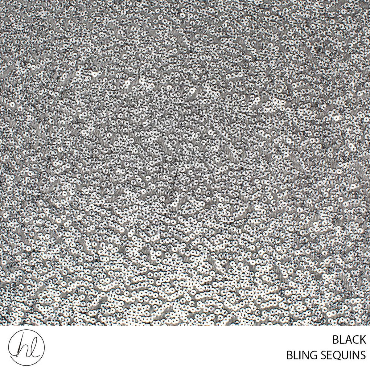 BLING SEQUINS 12 BLACK 140CM PER M