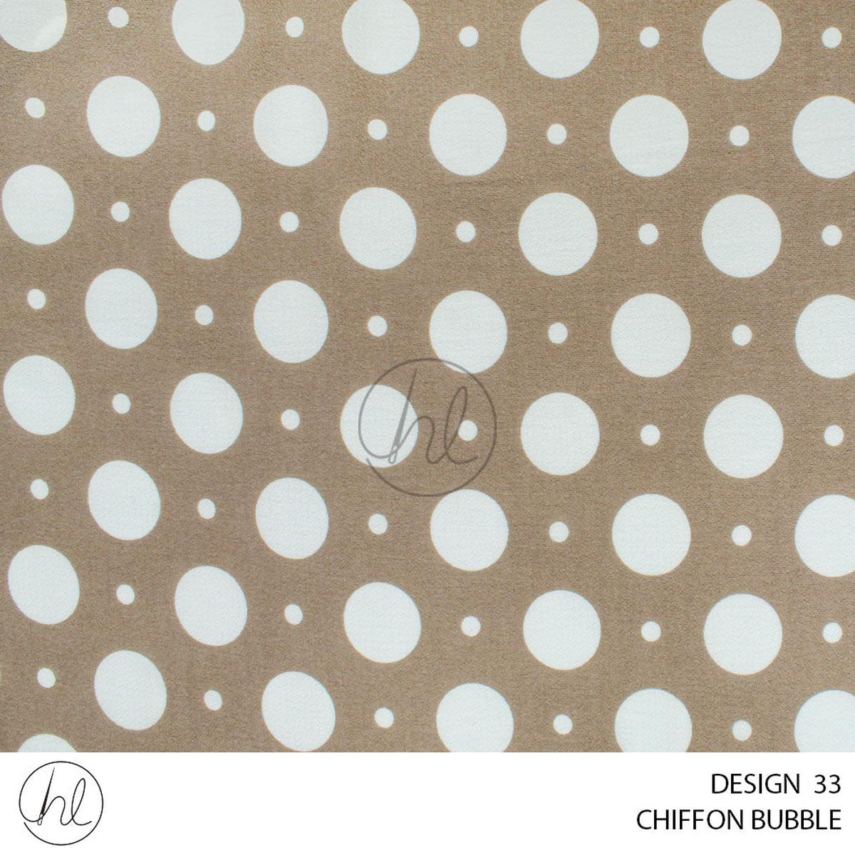 BUBBLE CHIFFON 51 PER M DESIGN 33 UMBER 150CM WIDE