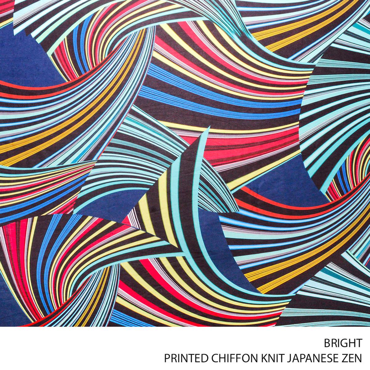 CHIFFON KNIT PRT JAPANESE ZEN BRIGHT ROLL ROLL 001