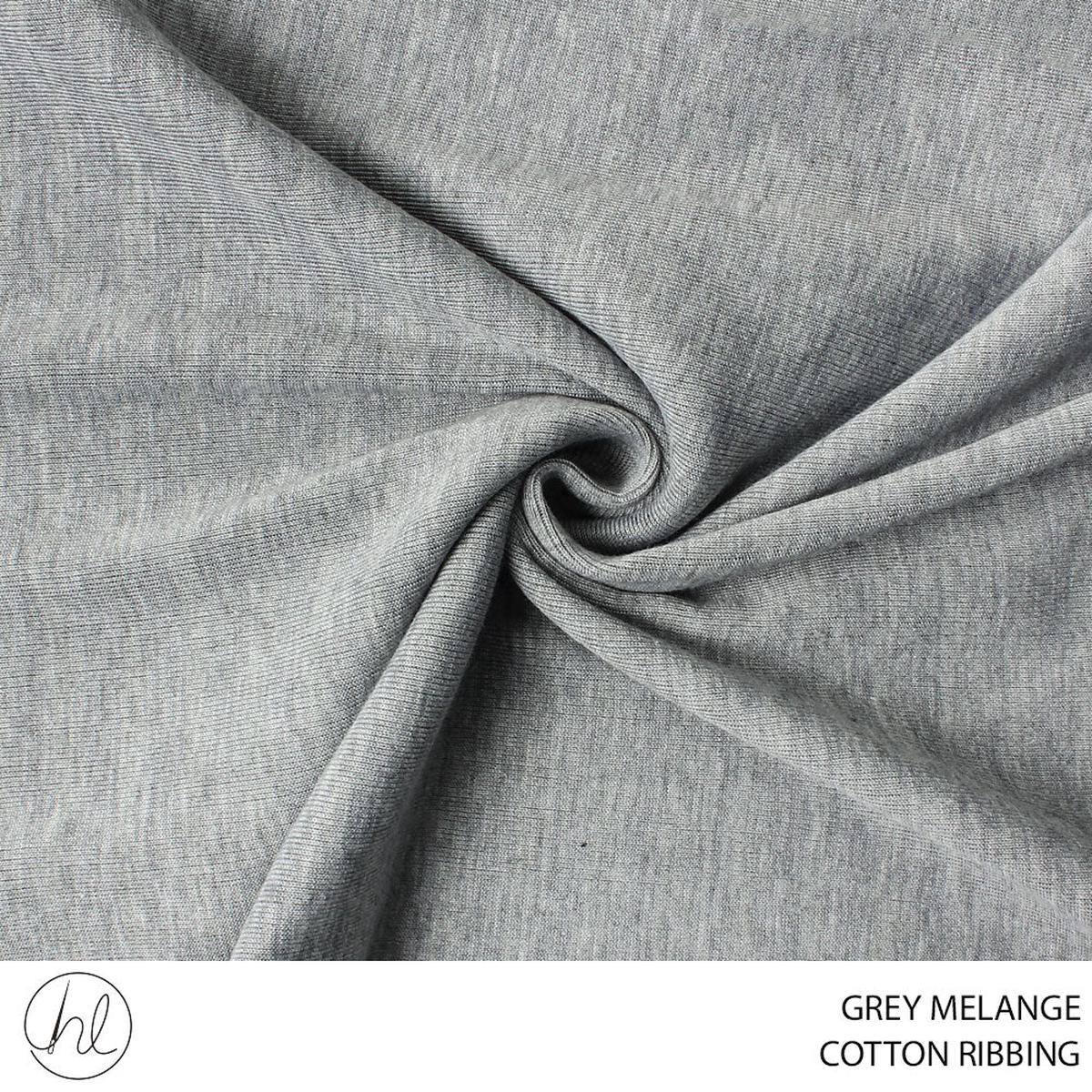 RIBBING COTTON FABRIC GREY MELANGE ROLL ROLL 001