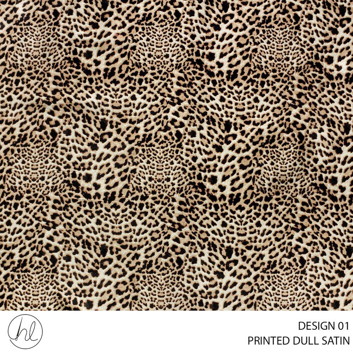 SATIN DULL PRINTED 150CM BEIGE ROLL ROLL 001
