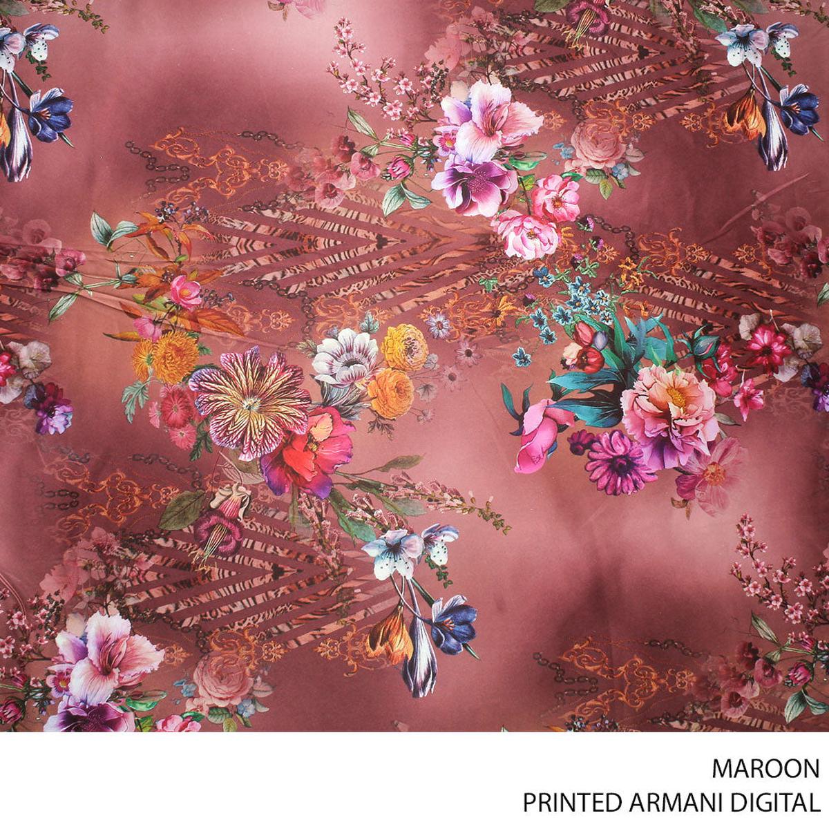 ARMANI DIGI PRT FABRIC MAROON