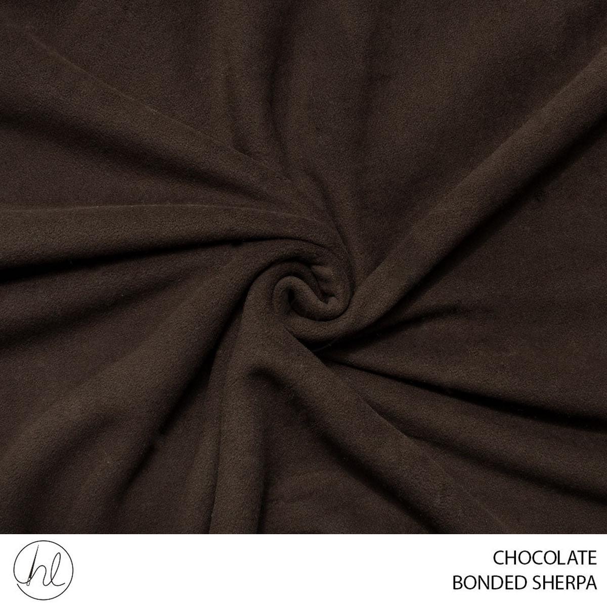 BONDED SHERPA FABRIC CHOCOLATE 150CM PER M