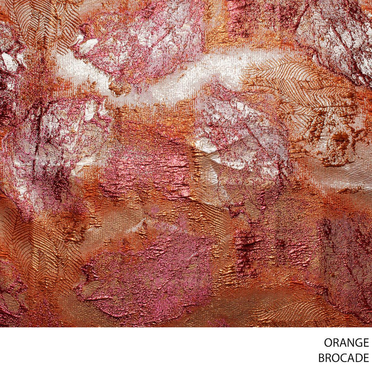 BROCADE FABRIC ORANGE