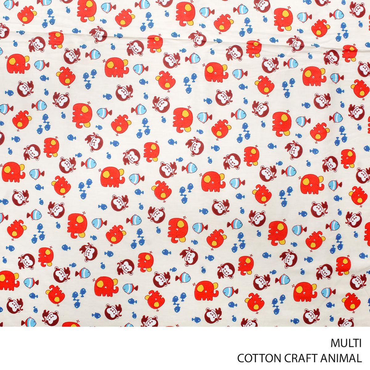 COTTON CRAFT ANIMAL FABRIC MULTI ROLL ROLL 001