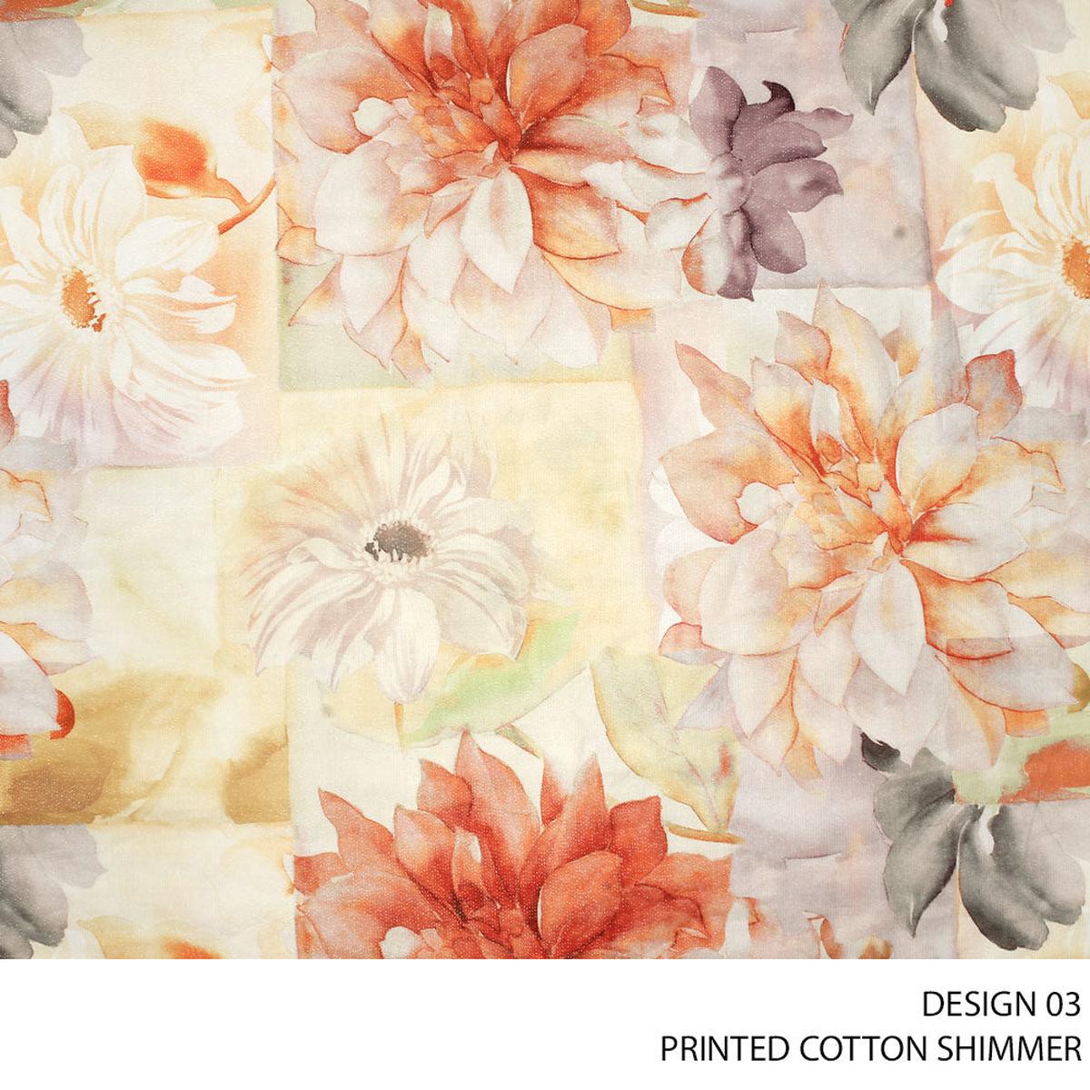 COTTON SHIMMER FABRIC 150CM ORANGE ROLL ROLL 001