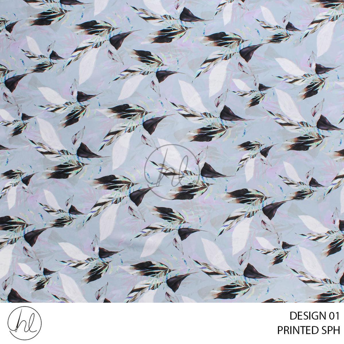 PRINTED SPH 56 SILVER 150CM PER M