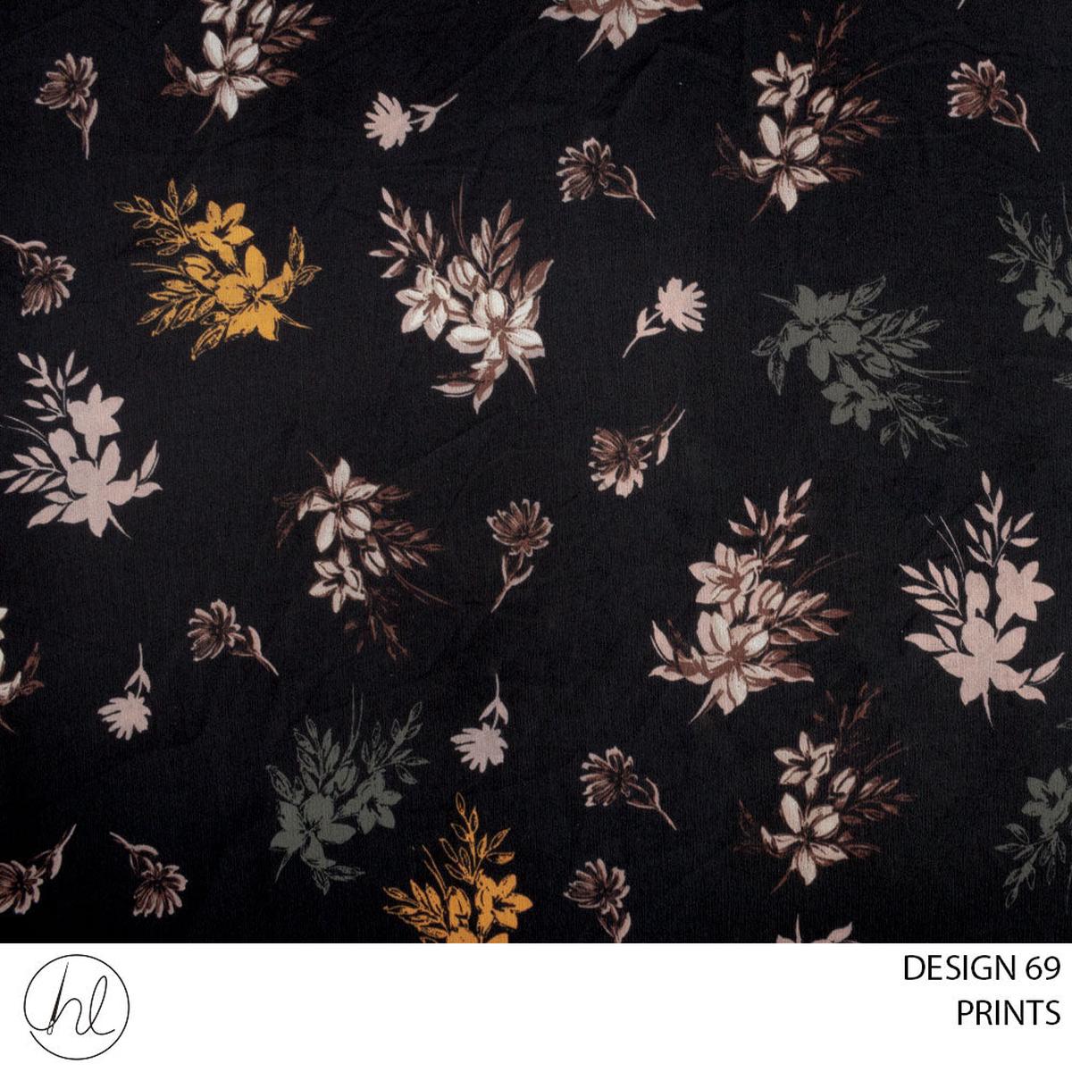 PRINTS 51 PER M BLACKDESIGN 69 150CM WIDE