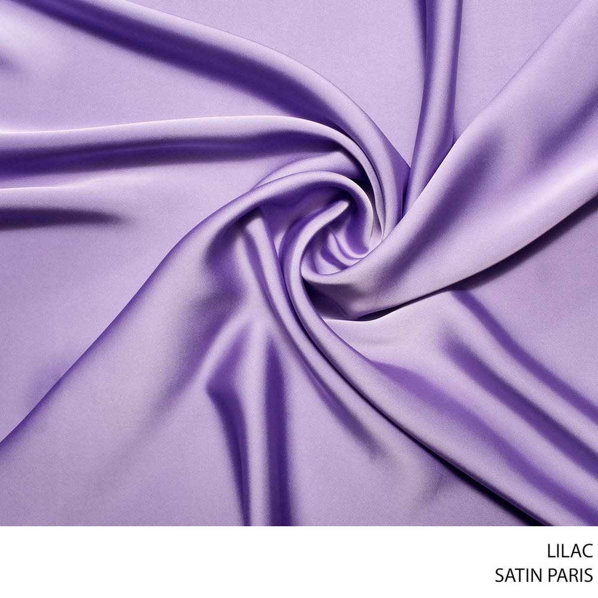 SATIN PARIS FABRIC 150CM LILAC ROLL ROLL 001