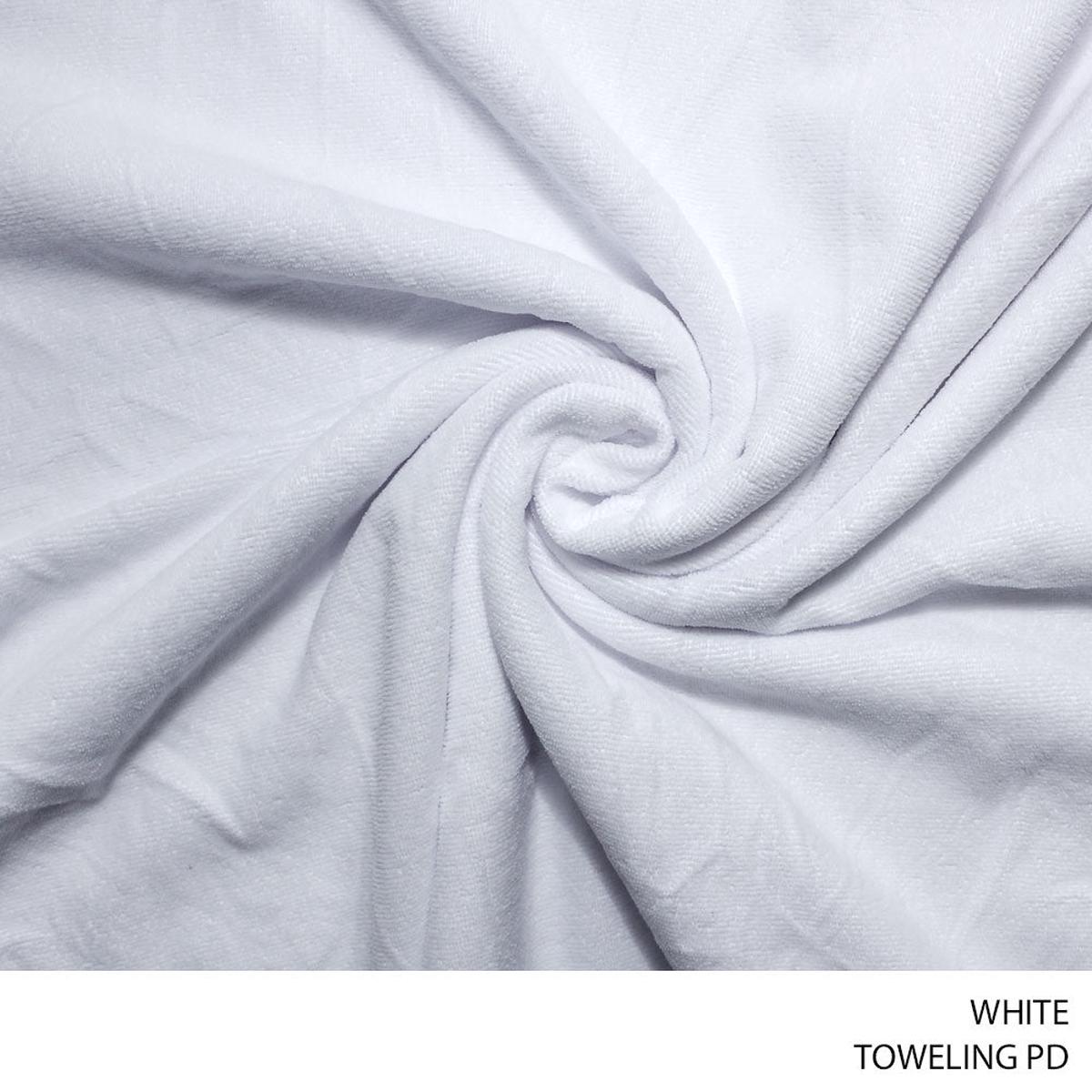 TOWELING PD FABRIC 150CM WHITE ROLL 001 1