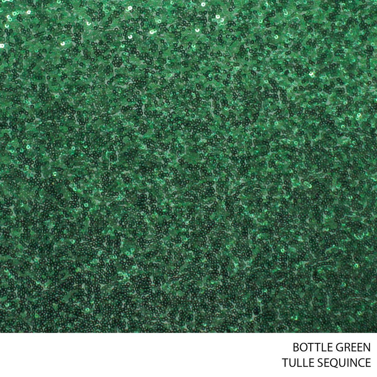 TULLE SEQUINCE FABRIC BOT/GREEN