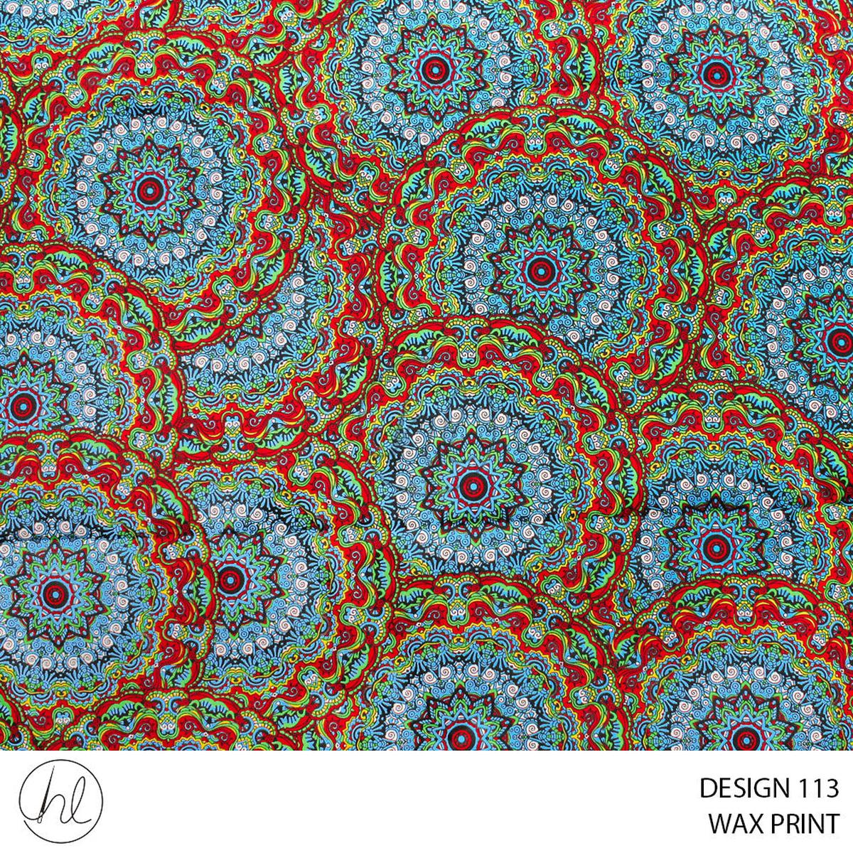 WAX PRINT HI TARGET FABRIC RED ROLL ROLL 014
