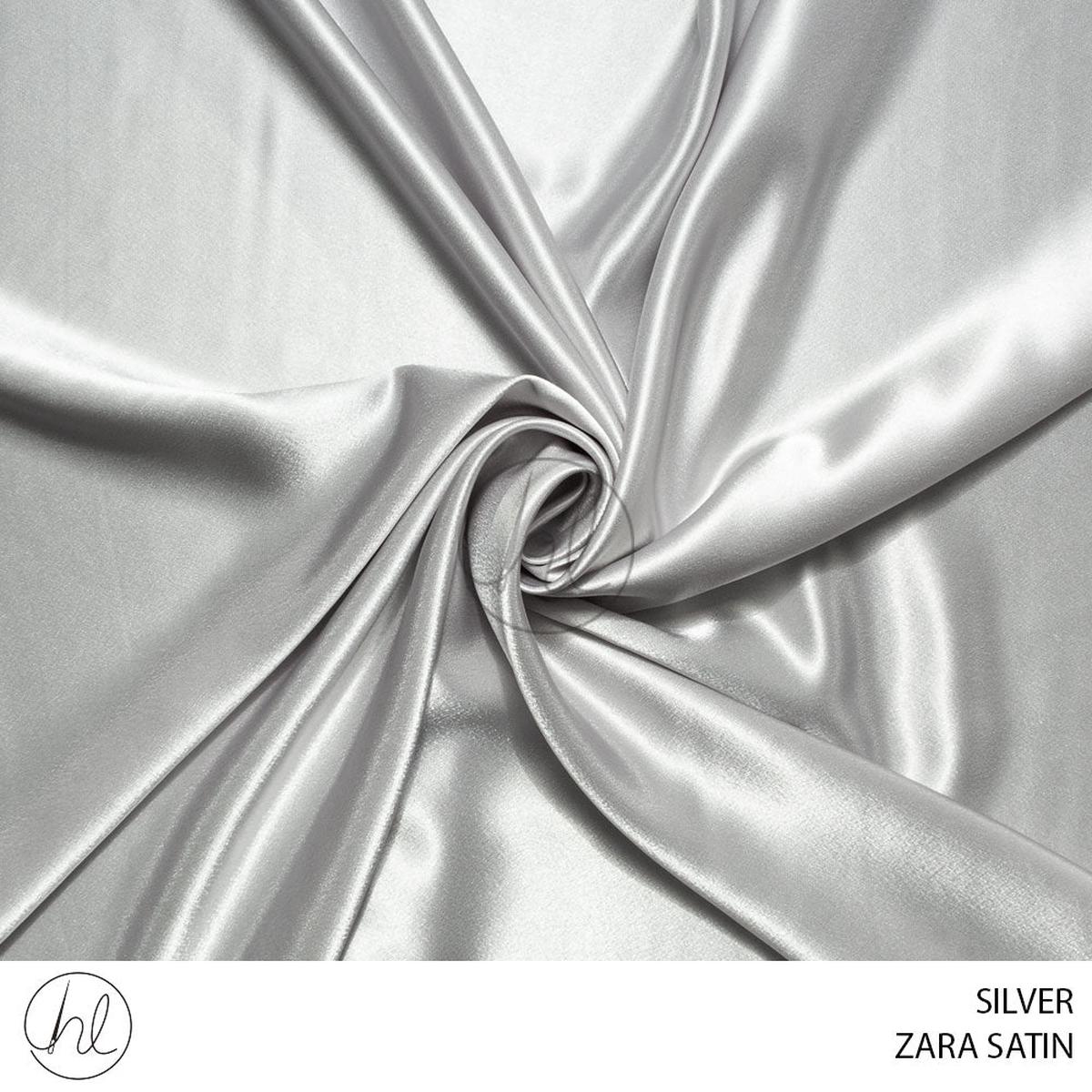 Zara satin silver per m
