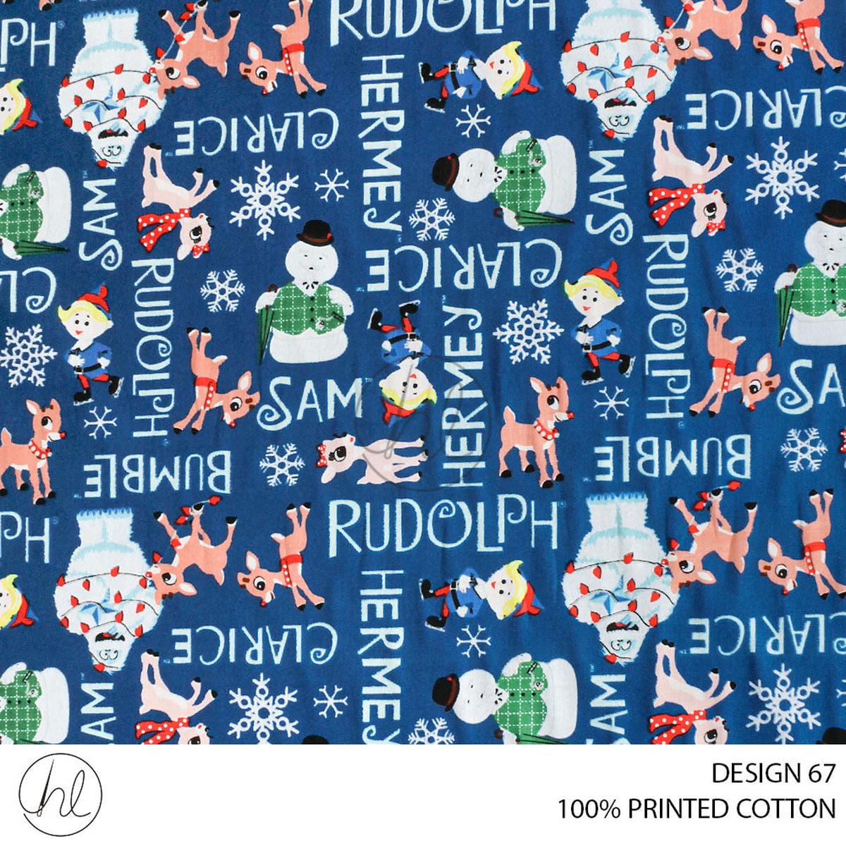 100% PRINTED COTTON 3408 PETROL 110CM PER M